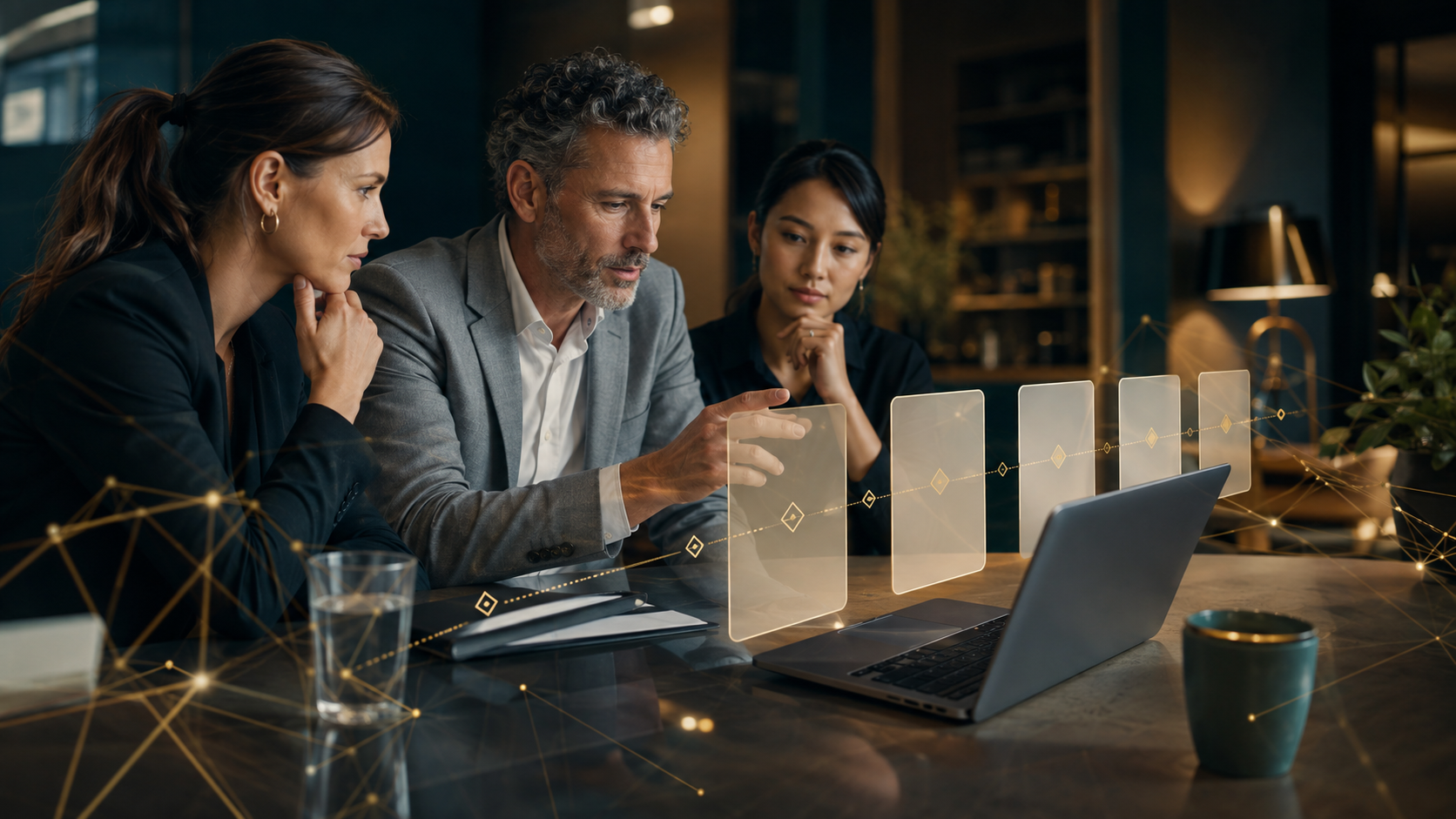 An operations team reviewing an unbranded sequence of automated action records